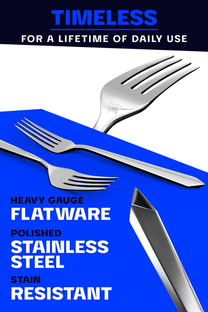 20-Pc Flatware Cutlery Set - High-Carbon Stainless Steel