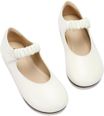 Girls Mary Jane Shoes Soft Sole Comfortable Ballerina Flat Ballet Dress Shoes for Little Kids Patent Leather School