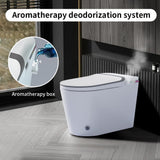 Smart Toilet, One Piece Bidet for Bathrooms, Modern Elongated Toilet with Warm Water, Dual Auto Flush