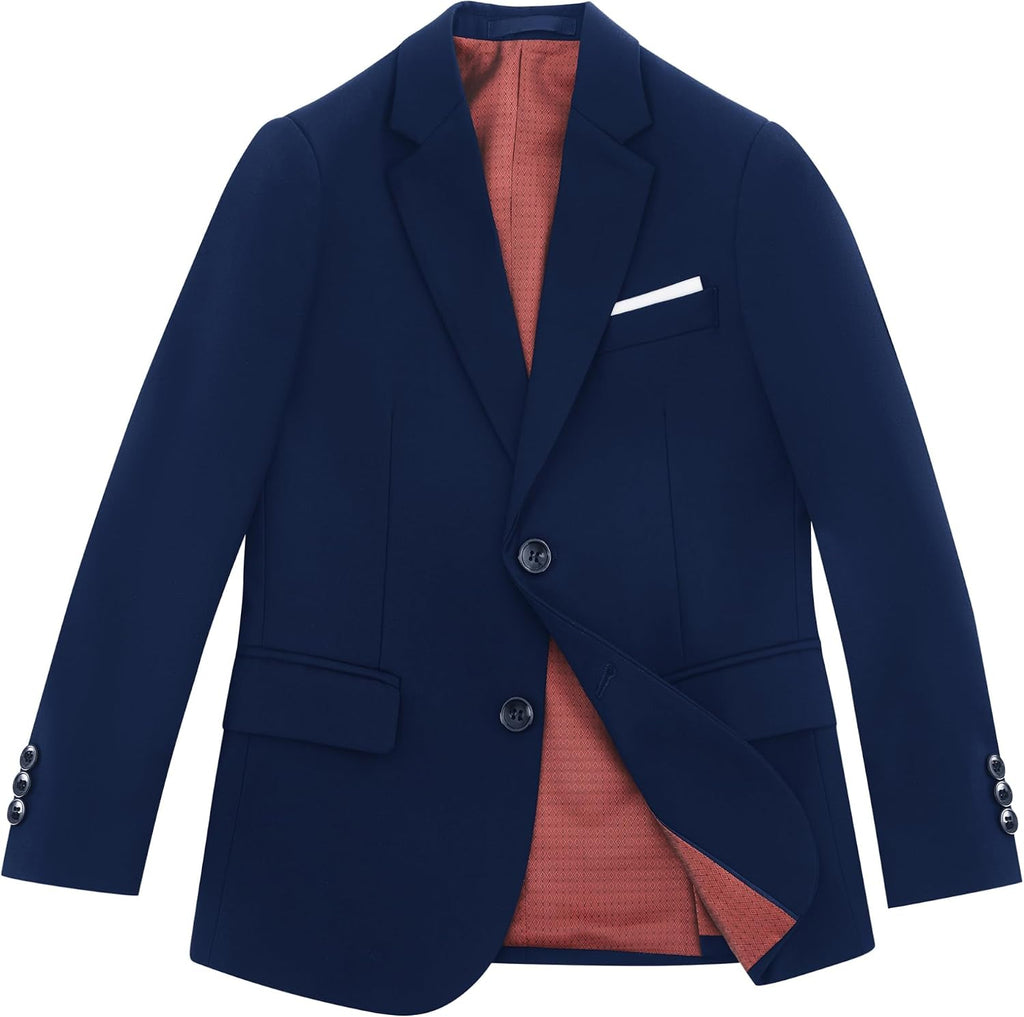 Boys Formal Suit Set, 3 Styling Looks, Adjustable Waist & Suspenders