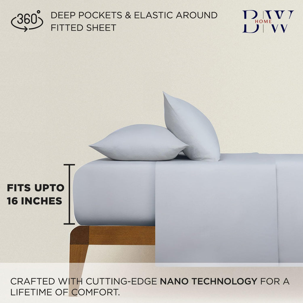 Flannel Sheet Set, 100% Organic Cotton, Six-Fold Brushed, Super Soft, Warm, Cozy, Deep Pocket Bedding with NanoTech