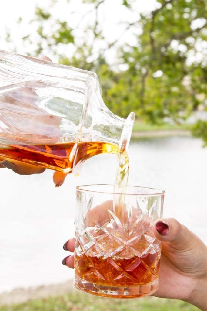 Kinsley Whiskey Glasses and Decanter Set, 5-Piece - Set of 4