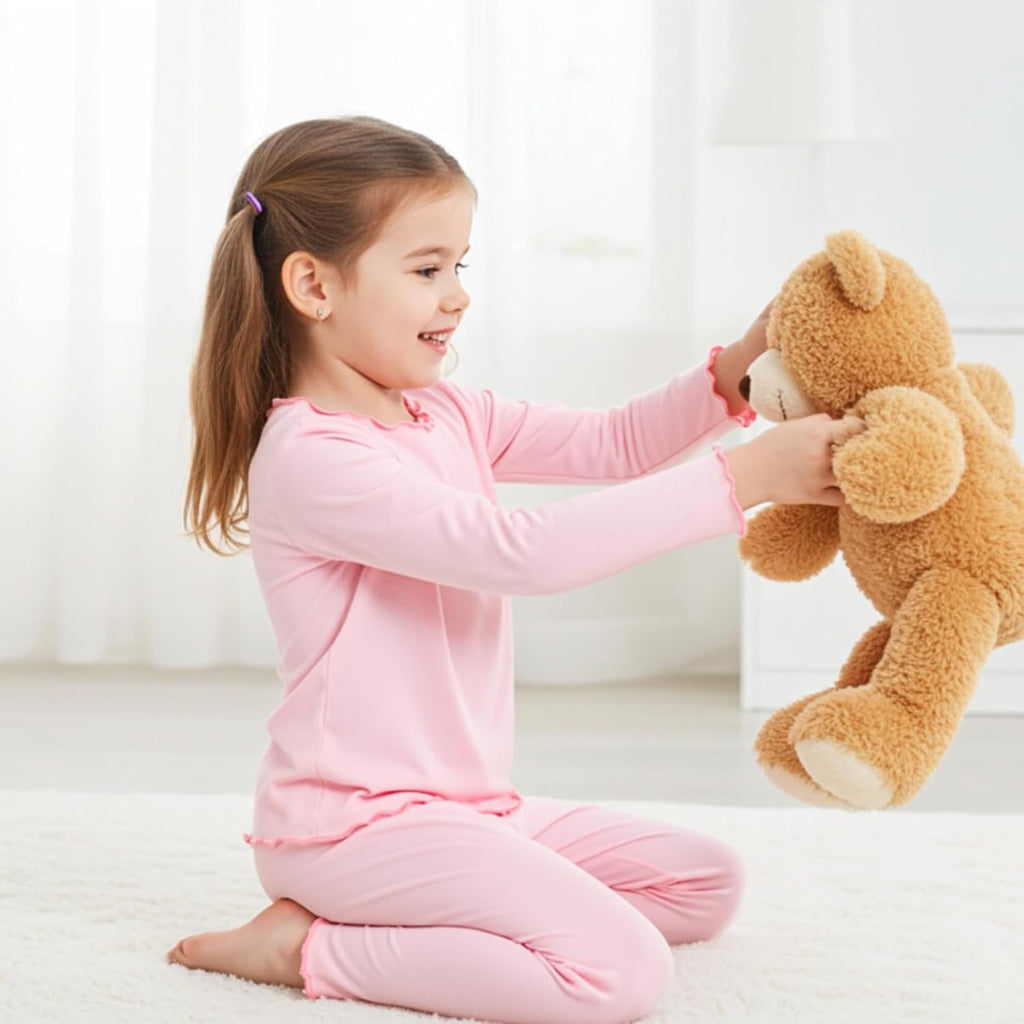 Kids Pajama Sets Years - Snug Fit Long Sleeve Sleepwear, Soft Breathable PJs for Girls Boys Toddler