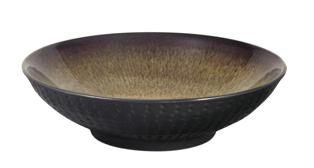 Cambria 16-Piece Stoneware Dinnerware Set, Service for 4, Dark Brown