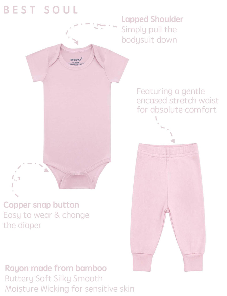 Bamboo Bodysuits Pants set 10pcs Newborn Layette, L2:
