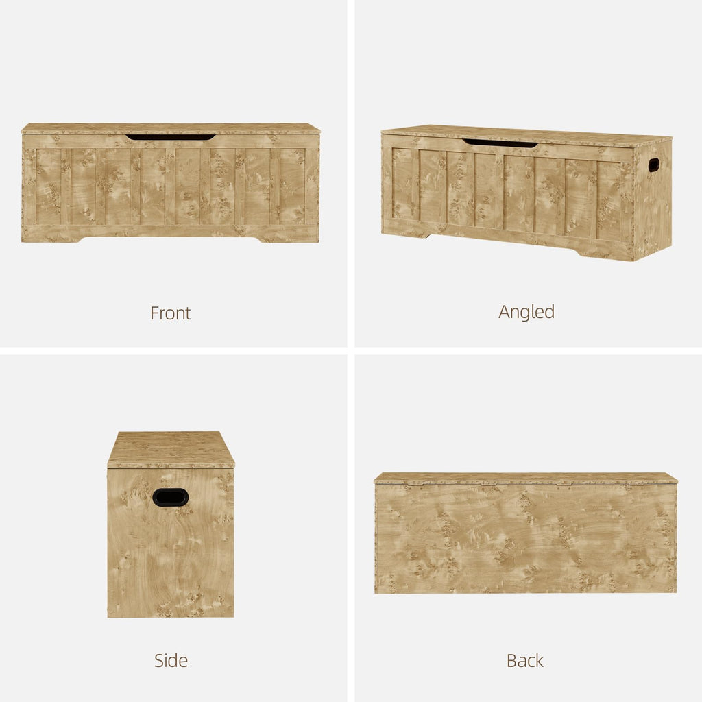 51.2" Storage Chest Extra Large, Wooden Storage Bench(Rustic Gold)