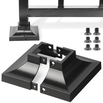 Aluminum Deck Post Base Cover for Post 1.5"x1.5" Base 4.5"x4.5", Handrail, Stair, Porch, Deck Railing Base Brackets