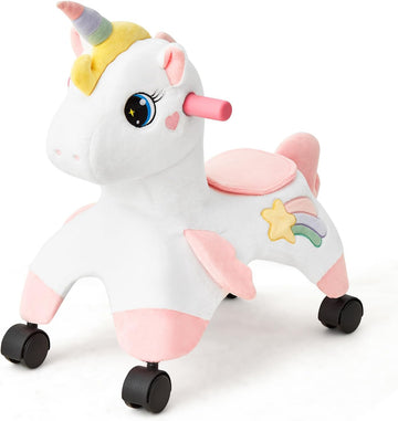 Unicorn Ride On Toys, Toddler Ride On Toys with 360° Wheels, Toddler Bike Designed to Develop Balance & Coordination