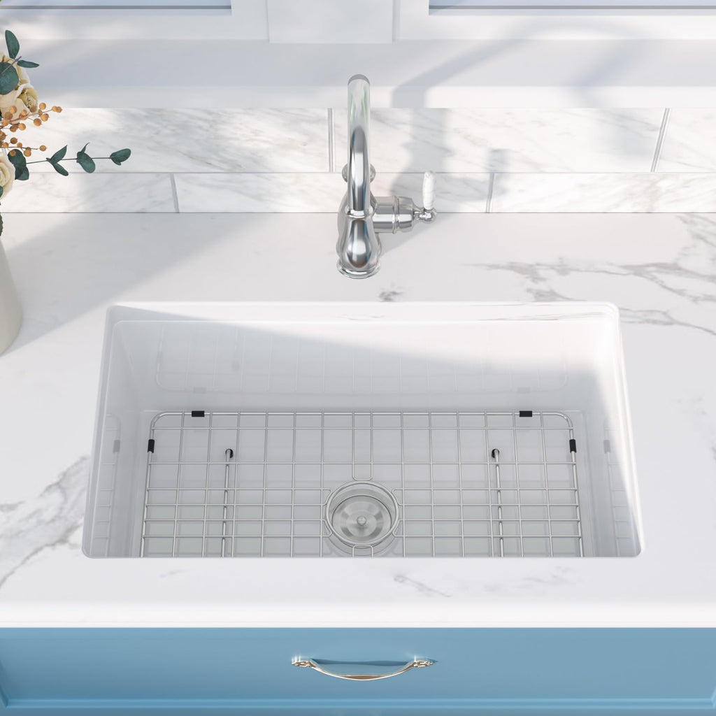 30 Inch White Undermount Sink Fireclay 30x18 Inch White Kitchen Sink Dual Drop in & Undermount Kitchen Sinks Single