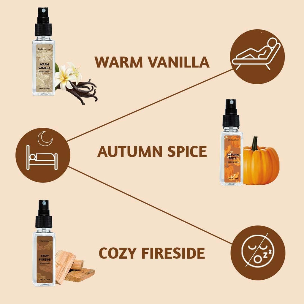 Fall Room Spray, Autumn Spice, Odor Eliminators-5.1 Oz - Set of 3
