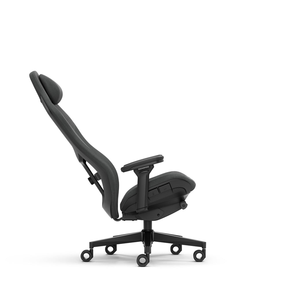 Refine Fabric Dark Gaming Chair - Ergonomic Office Desk Chair Functionality with 4D Adjustable Armrests, High-Back