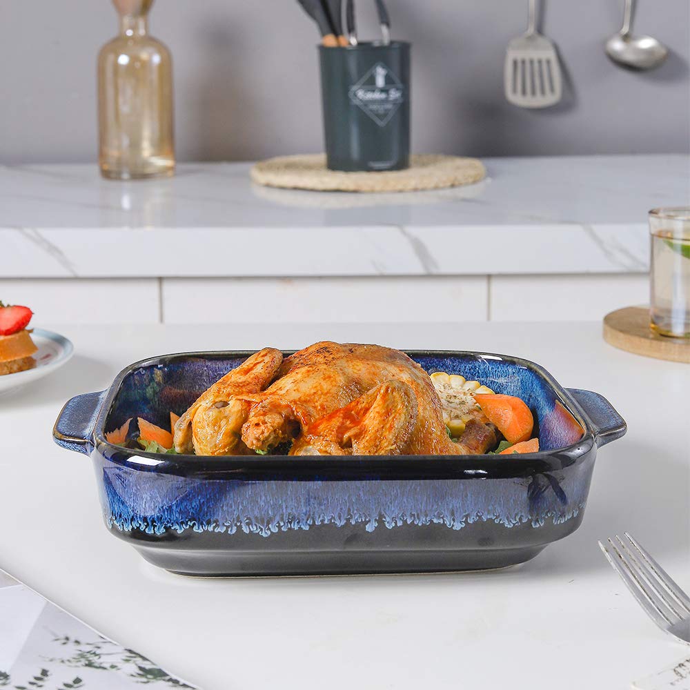 Ceramic Bakeware, 8x8 Baking Dish, Square Baking Pan, Ceramic Baking Dish, Brownie Pans for Cake Dinner, Kitchen