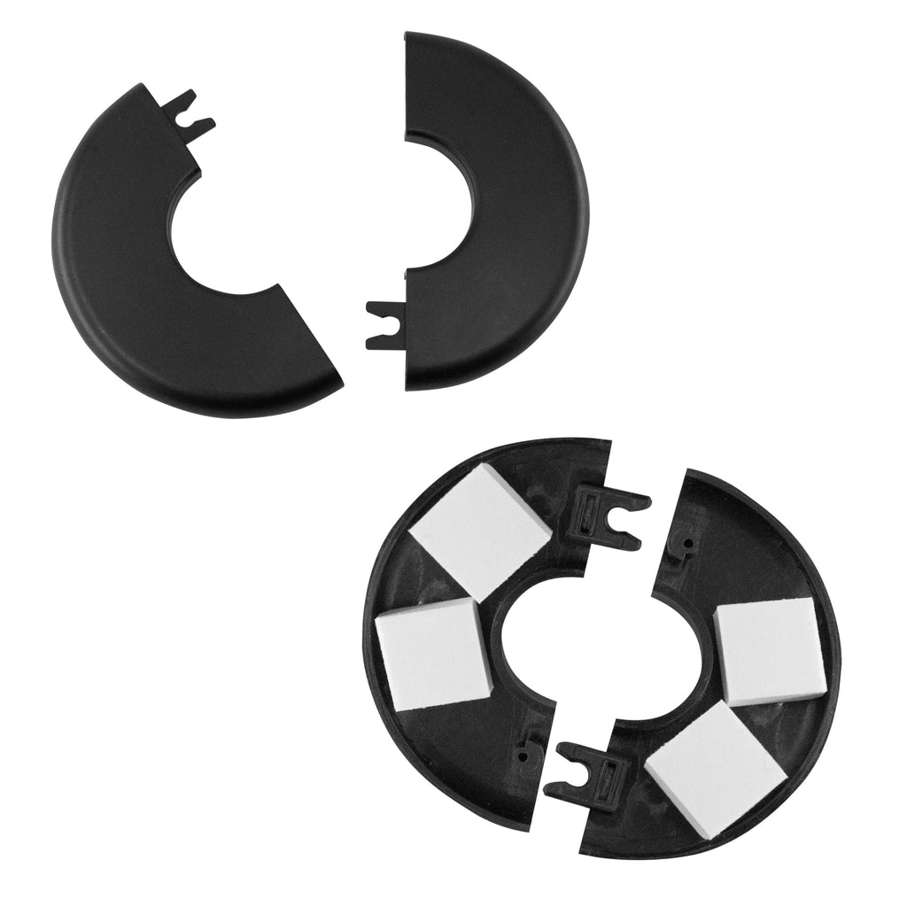 Wall Split Flange 33mm/1.3"Diameter, ABS Round Self-Adhesive Escutcheon Plate, Wall Hole Decoration Cover, Water Pipe