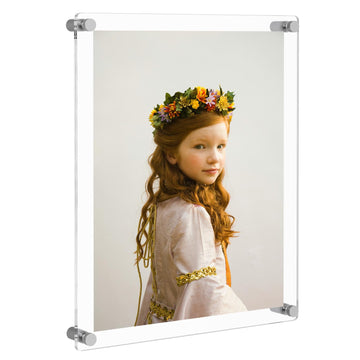 11x14 Clear Acrylic Wall Mount Floating Frameless Picture Frame