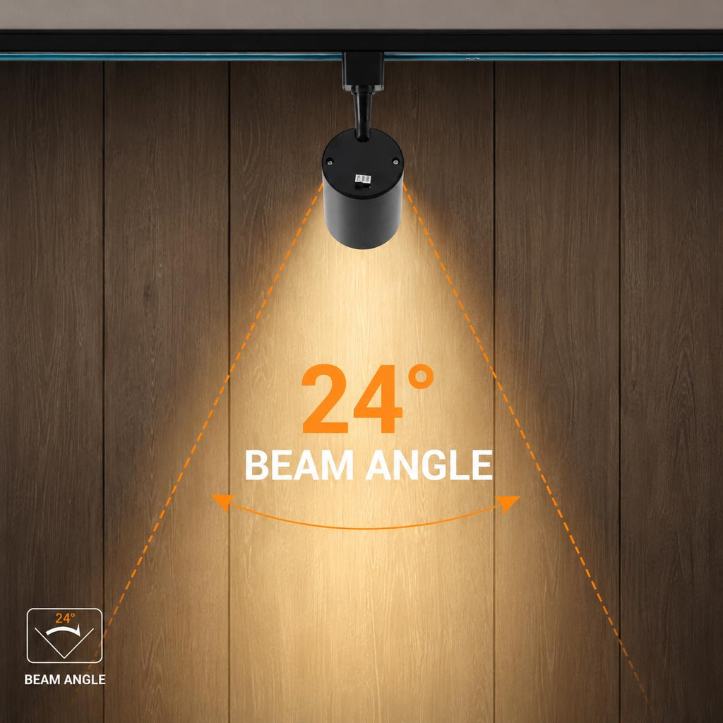 LED Track Lighting Kit with 9.8 FT H Type Track Rails, 10W 800LM Dimmable 3CCT Track Heads