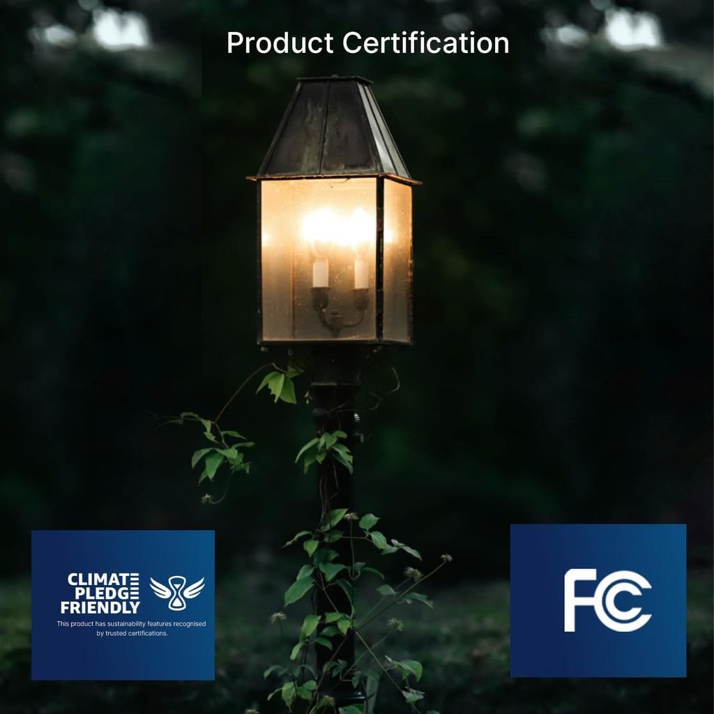 Dusk to Dawn Outdoor Sensor LED Edison Bulbs, 4W (40W Eqv.), 450LM, B11 LED Candelabra Bulb E12 Base, Auto On/Off