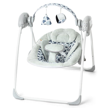 Baby Swings for Infants, Grey Portable Swing with Music for
