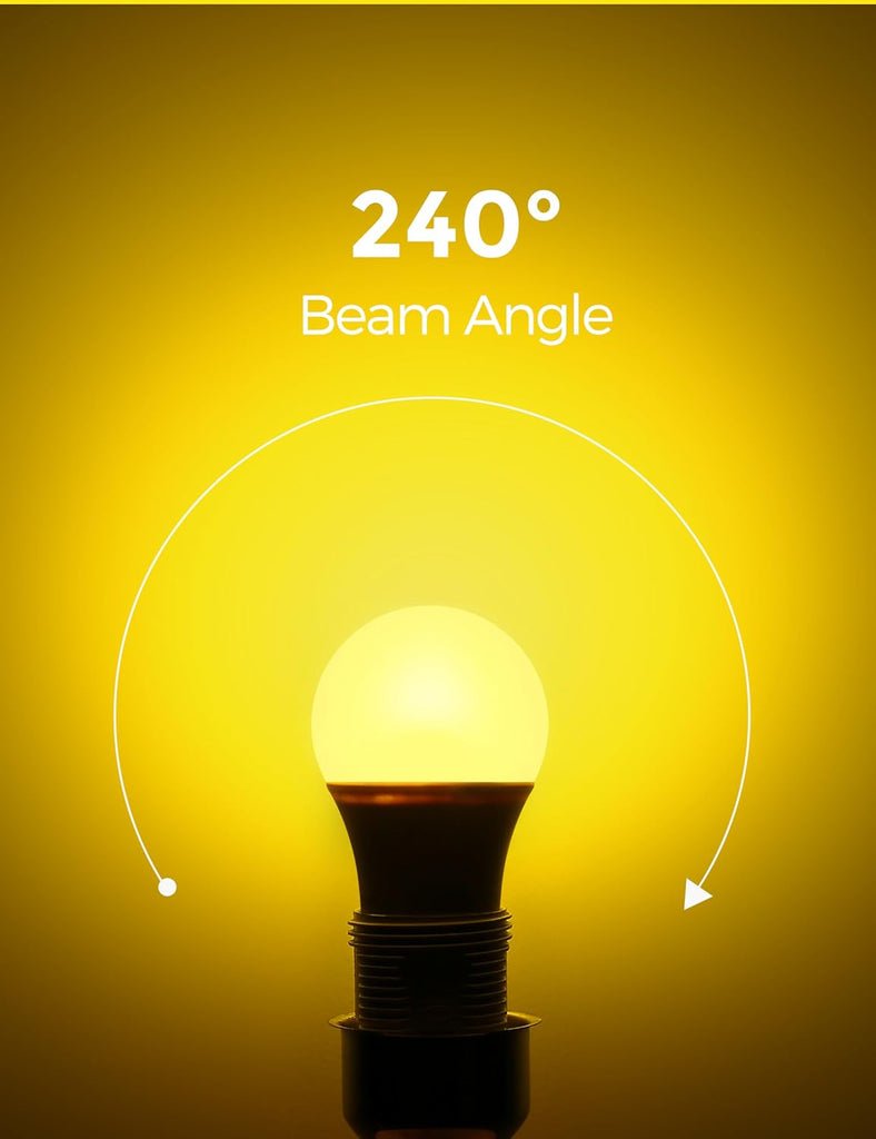 Yellow Light Bulbs,Bug Lights for Outside, A19 Bug Light Bulbs