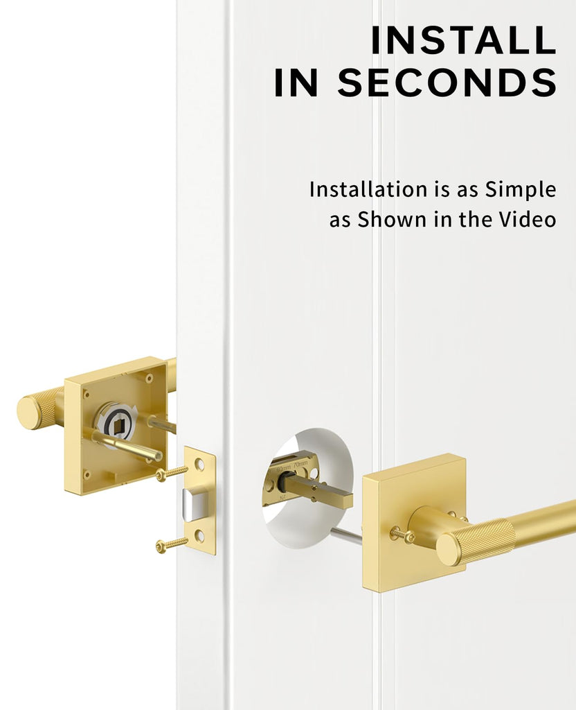 1 Pack Gold Passage Interior Door Handles