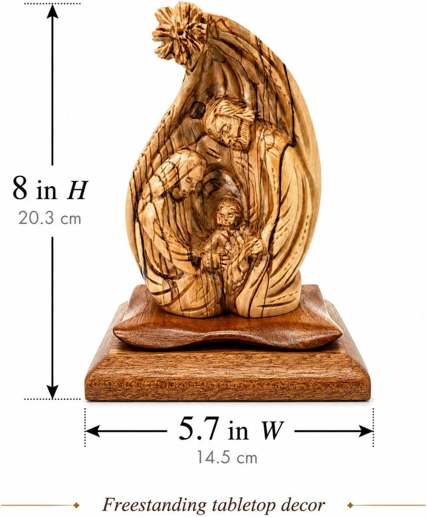 Handcrafted Olive Wood Nativity Scene Handmade Christmas Decor from Bethlehem
