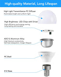 E12 LED Bulbs 60W Equivalent, E12 Small Base Candelabra Ceiling Fan Bulbs 6W 620LM, A15 Globe Bulb 85+ CRI