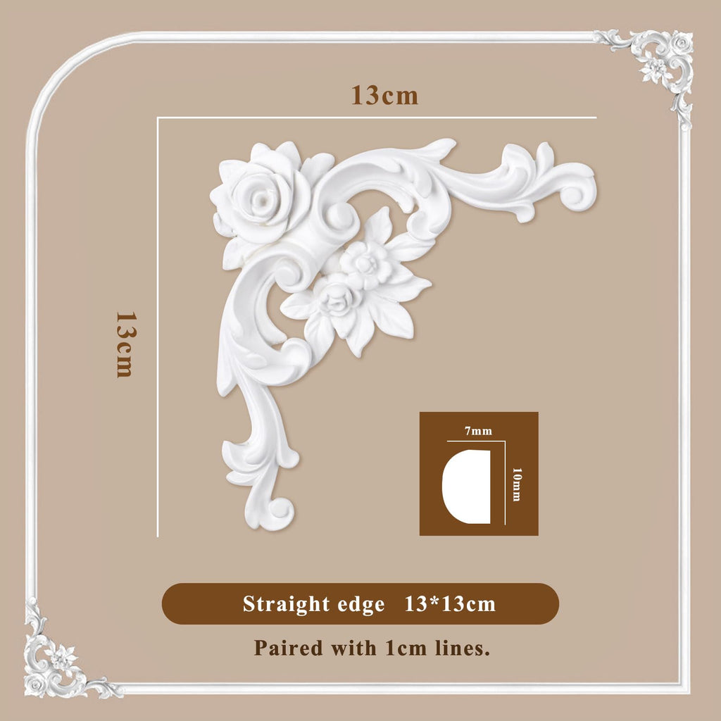 Decorative Corner Molding, Ceiling Corner Molding, Corner Wall Molding, 4Pc