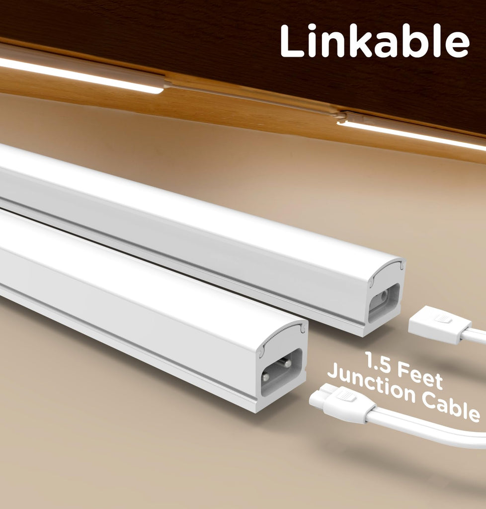 Under Cabinet Lighting Plug in, Linkable AC120V Super Bright 3CCT 3000/4000/5000K Ultra Slim Dimmable LED Counter