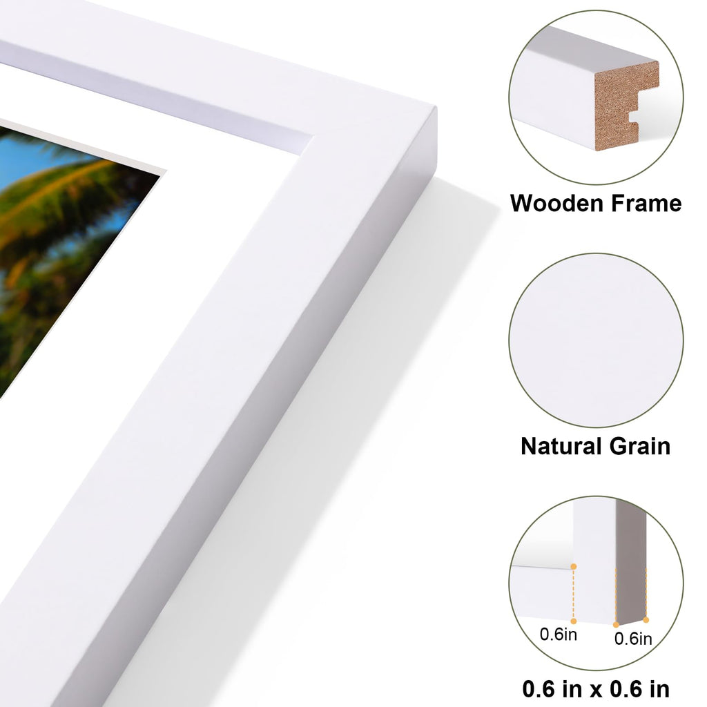 14x20 Collage Picture Frame, Displays 9Pcs 4x6 Pictures, White