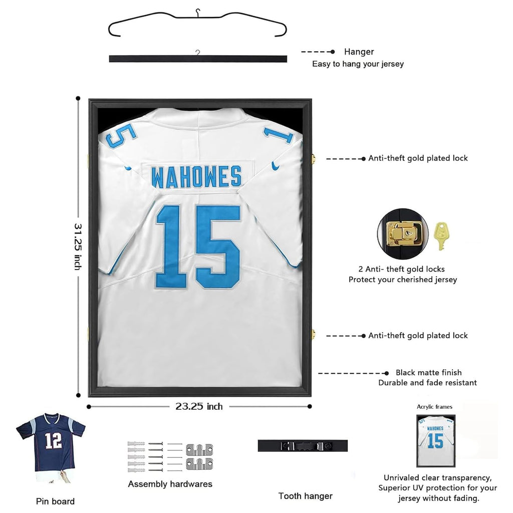 Jersey Frame Display Case Jersey Shadow Box Black