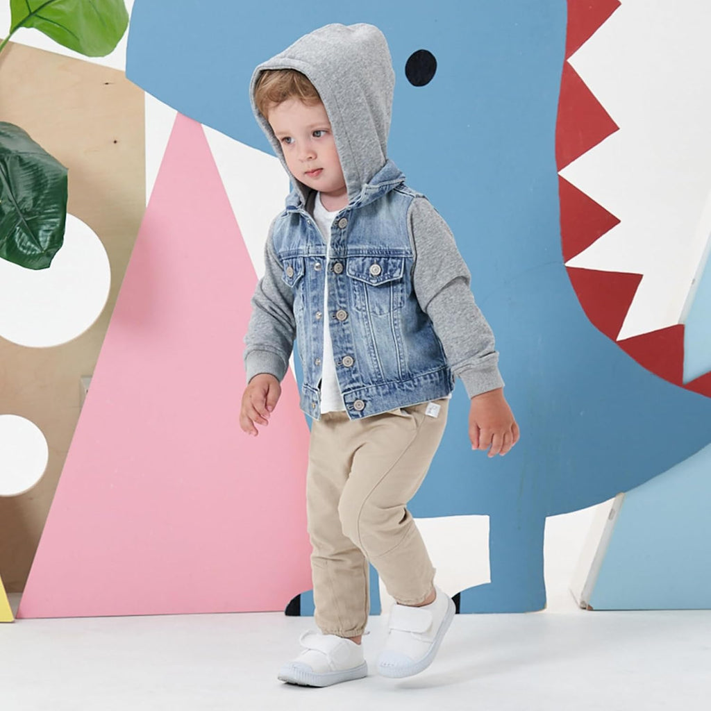 Boy Denim Jacket Toddlers Hooded Jean Coat