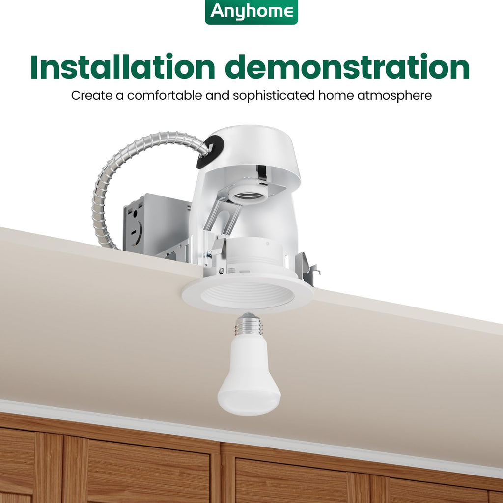 4 Inch Recessed Lighting Trims 12 Pack, White, Prevent Yellowing