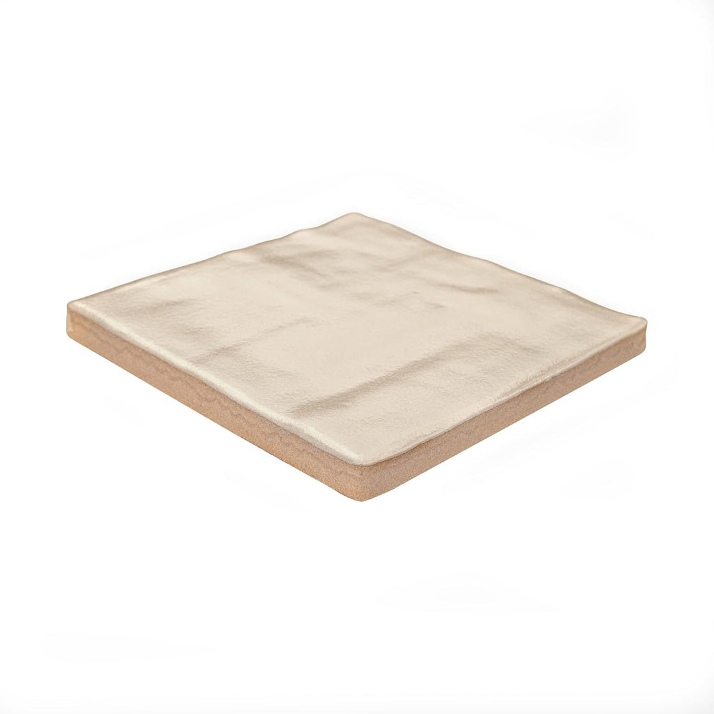 Rava 4 in. x 4 in. Shell Satin Zellige Look Ceramic Wall Tile