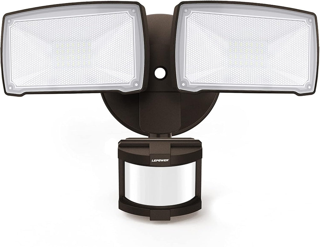 Hardwired LED Security Lights Motion Sensor Outdoor, 30W 3200LM | 5500K Daylight, 72 FT Range & 180° Detection, Easy