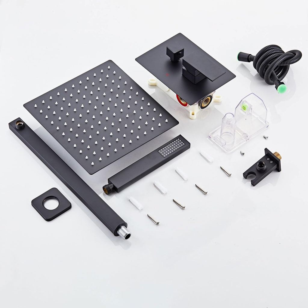 Shower Faucet Set 10 Inch, Matte Black Shower System