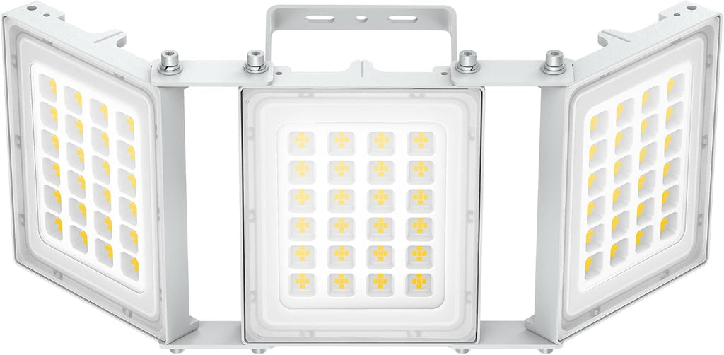 300W LED Outdoor Flood Light, 30000LM Super Bright Stadium Light, 6000K Daylight White, IP66 Waterproof 3 Heads
