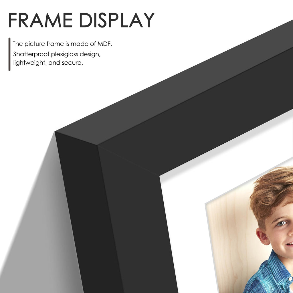 16x24 2 Opening Collage Frame For 2 11x14 Photos Black