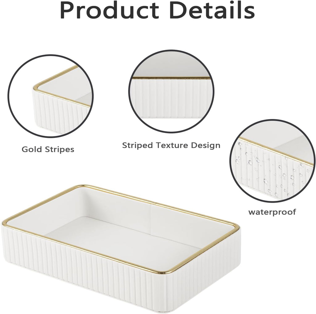 PU Leather Valet Tray,Desk Organizer Tray Nightstand Organizer Trinket Dish Storage Key Bowl Decorative Trays