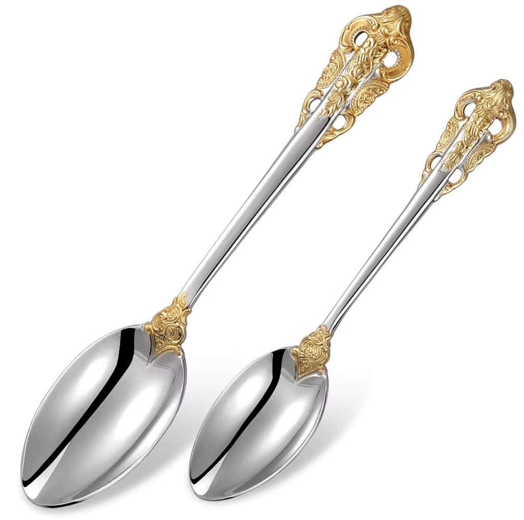 20-Piece Flatware Set for 4, Gold & Silver, 18/10 Stainless Steel