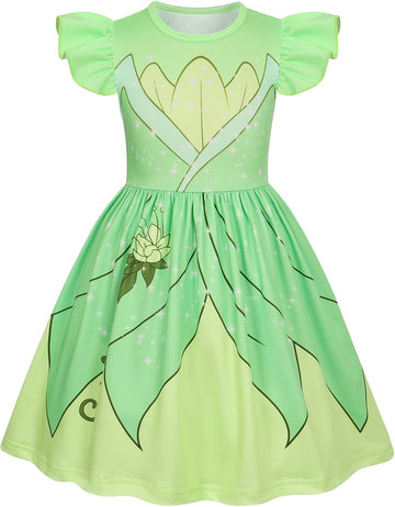 Princess Dress Girl A-line Casual Dresses Toddler Twirl Skater Dress