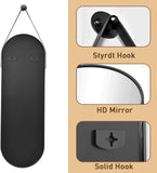 Full Length Mirror, Oval Wall Mounted Mirror, 48"x16" Door Mirrors Full Length with Hanging Leather Strap with
