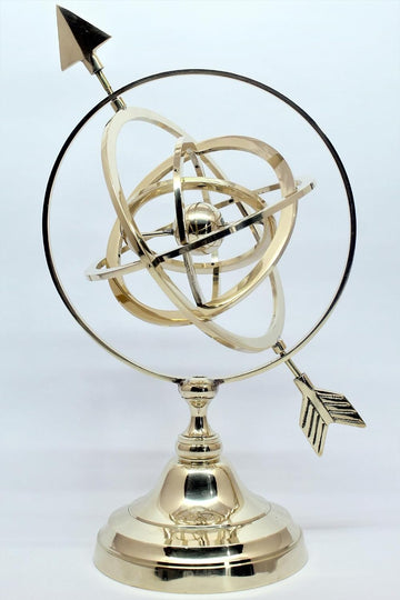 12 inches Large Antique Armillary Sphere Globe Replica, Multicolored