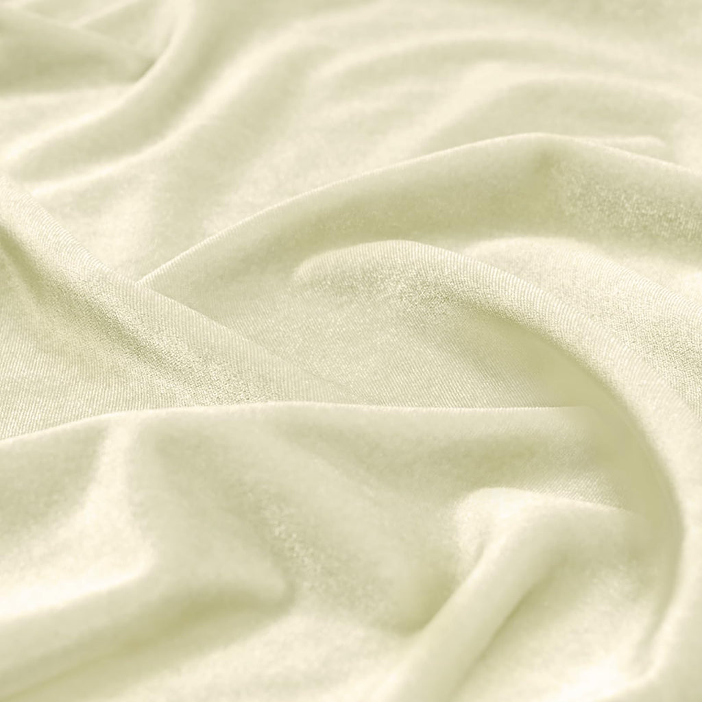 2 Yard Ivory Stretch Velvet Fabric 60" Wide for DIY Crafts