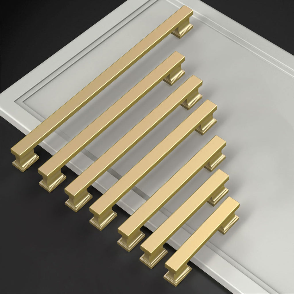 10 Pack Brushed Gold Cabinet Pulls 6.3"