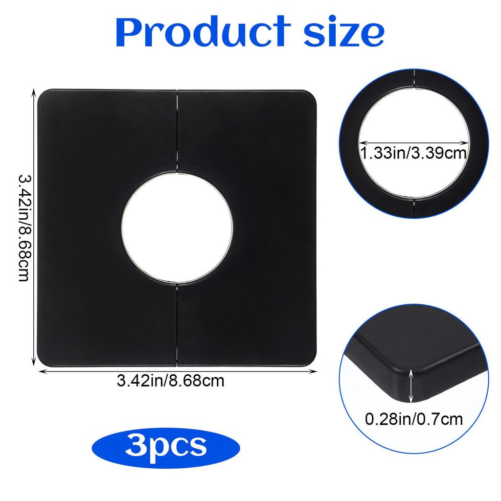 3PCS Escutcheon Plate Self-Adhesive Shower Arm Wall Split Flange