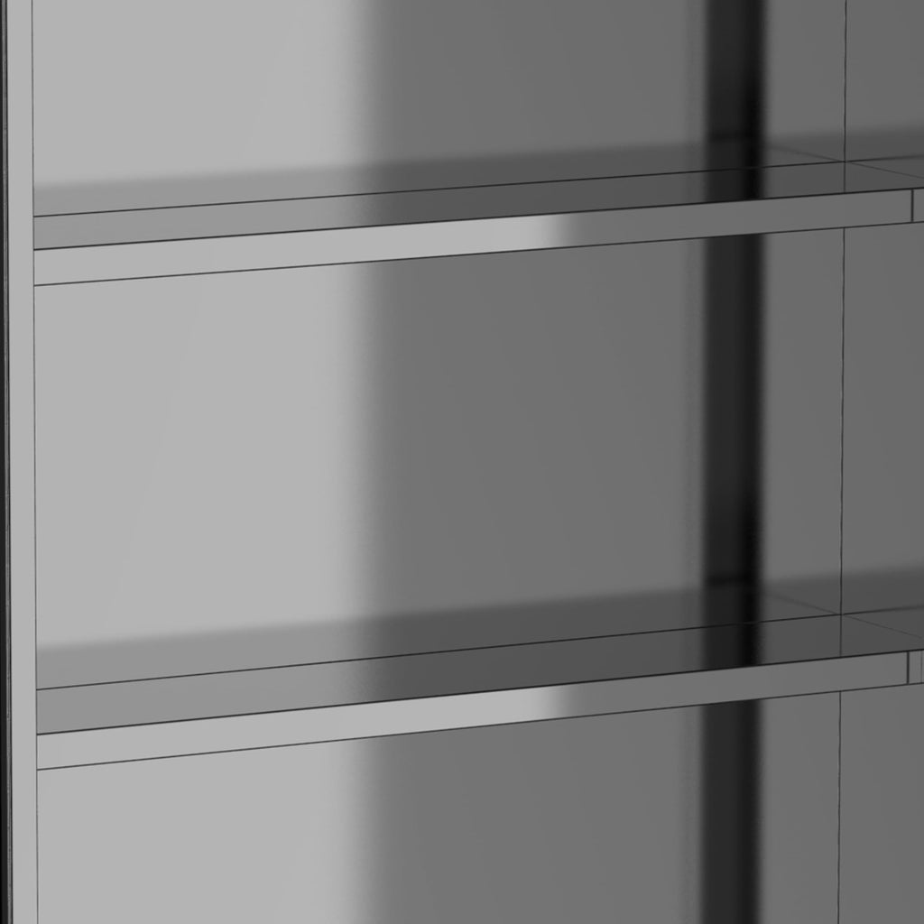 Bathroom Mirrored Cabinet, Stainless Steel Frame, 24"x26", Silver