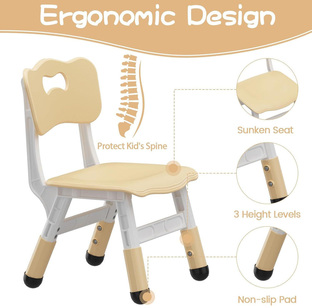 Kids Desk and Chair Set with Storage Hutch