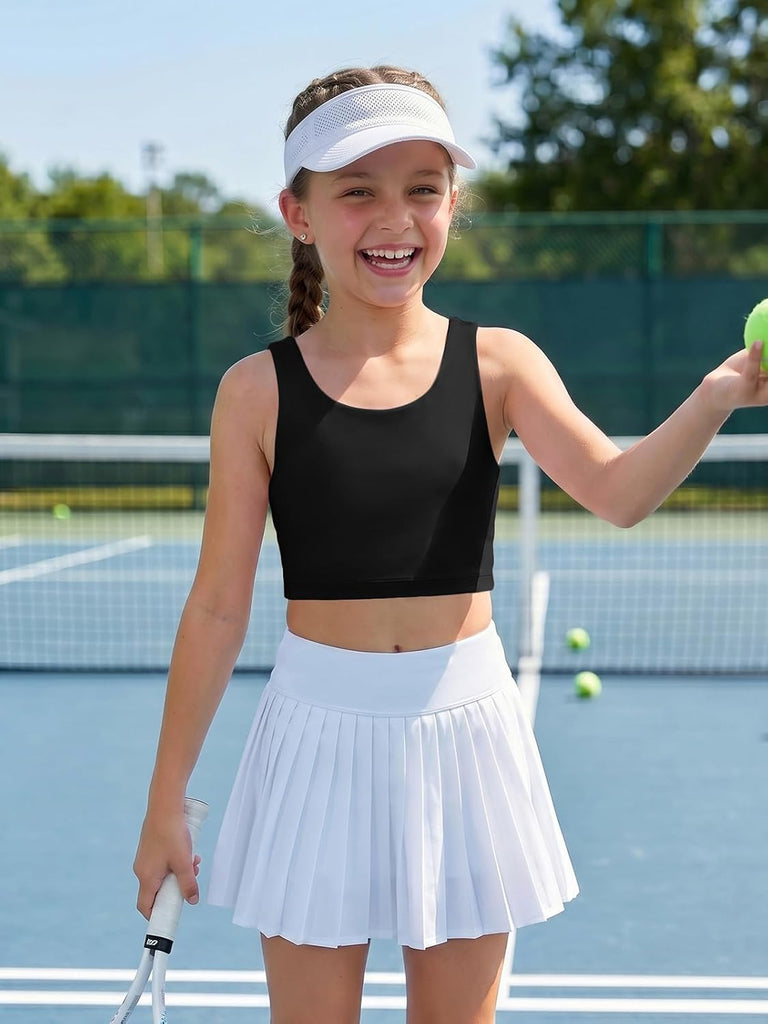 Girl's Twist Back Sports Bra Kids Athletic Training Bras