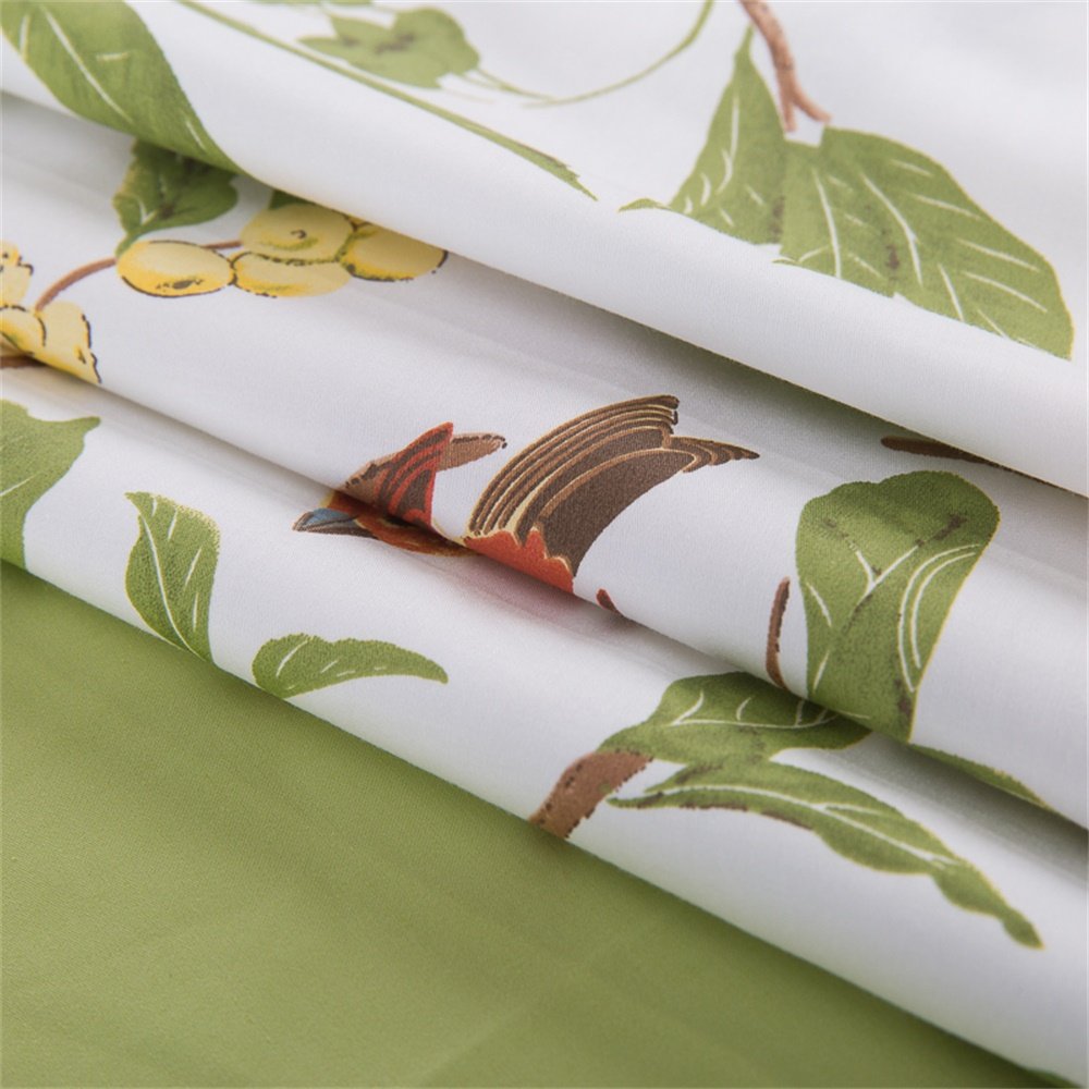 Duvet Cover King Size 3 Piece Farmhouse Floral Bedding Set Pastoral Style Classy Elegant 100% Egyptian Cotton 1 Duvet