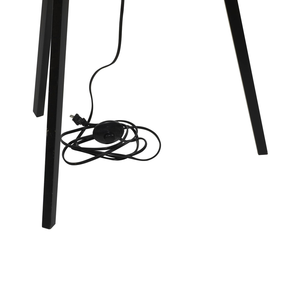Wood Floor Lamp, Lamp 21" x 21" x 62", Black