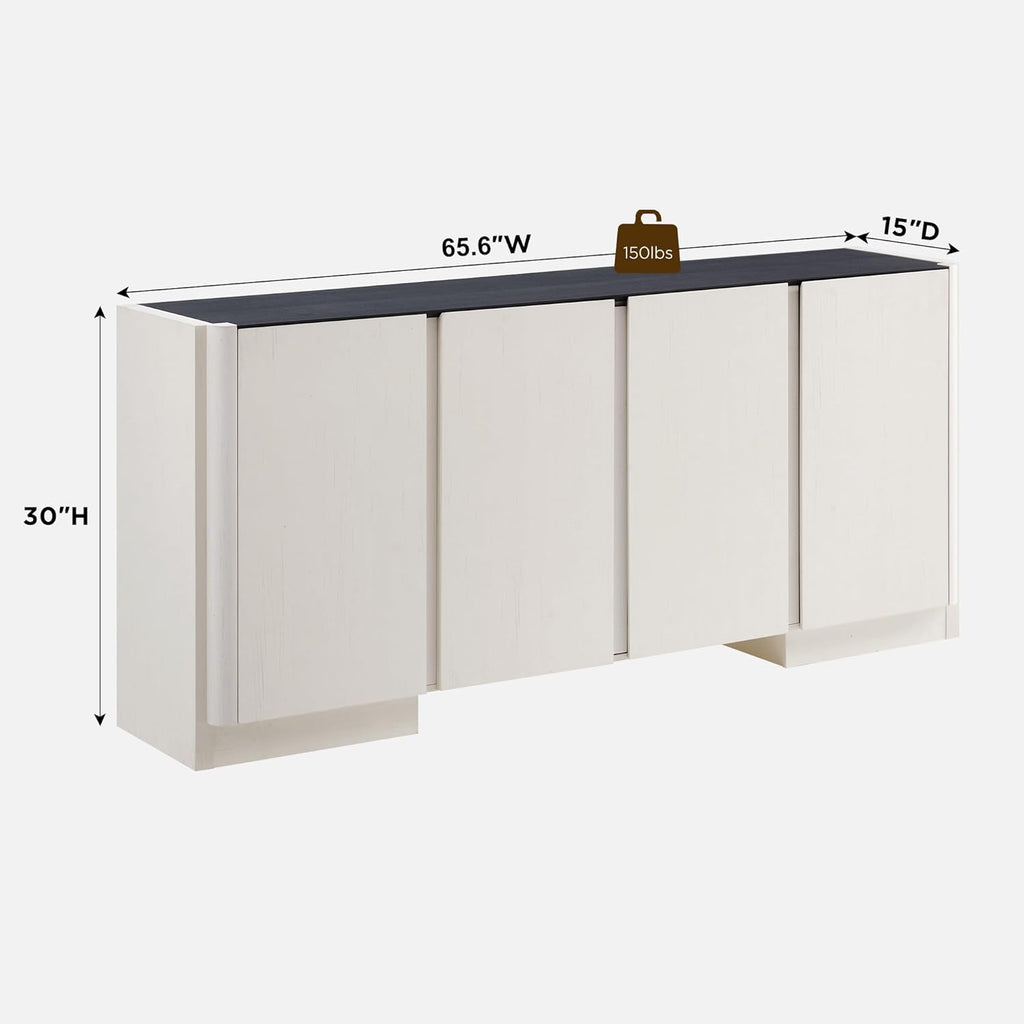 66" Large Sideboard Buffet Cabinet with Storage, 30" Tall Modern Kitchen Storage Cabinet, Adjustbale Shelf, Coffee Bar
